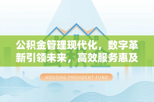 尖山公积金管理现代化，数字革新引领未来，高效服务惠及民生