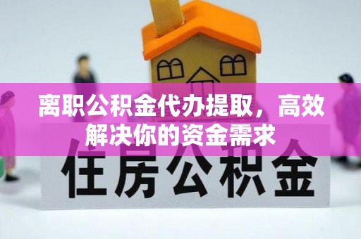 尖山离职公积金代办提取，高效解决你的资金需求