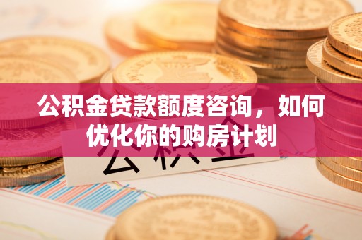 尖山公积金贷款额度咨询，如何优化你的购房计划
