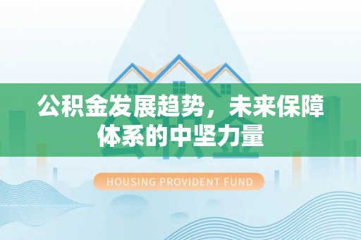 尖山公积金发展趋势，未来保障体系的中坚力量