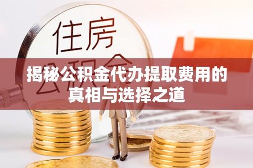 尖山揭秘公积金代办提取费用的真相与选择之道