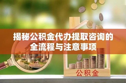 尖山揭秘公积金代办提取咨询的全流程与注意事项