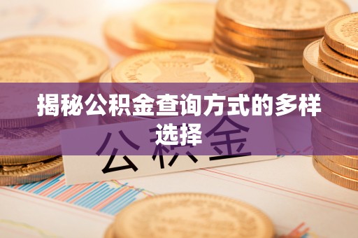 尖山揭秘公积金查询方式的多样选择