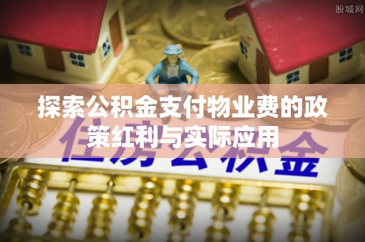 尖山探索公积金支付物业费的政策红利与实际应用