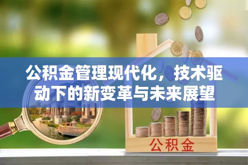 尖山公积金管理现代化，技术驱动下的新变革与未来展望
