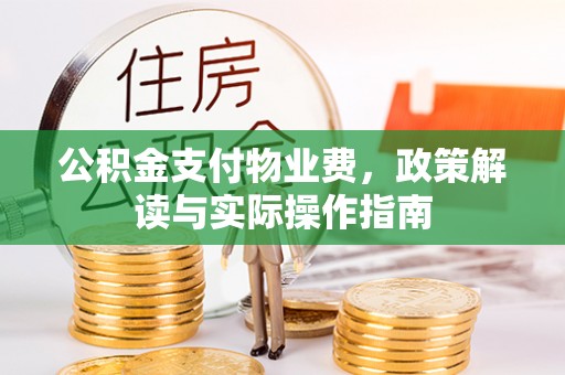 尖山公积金支付物业费，政策解读与实际操作指南